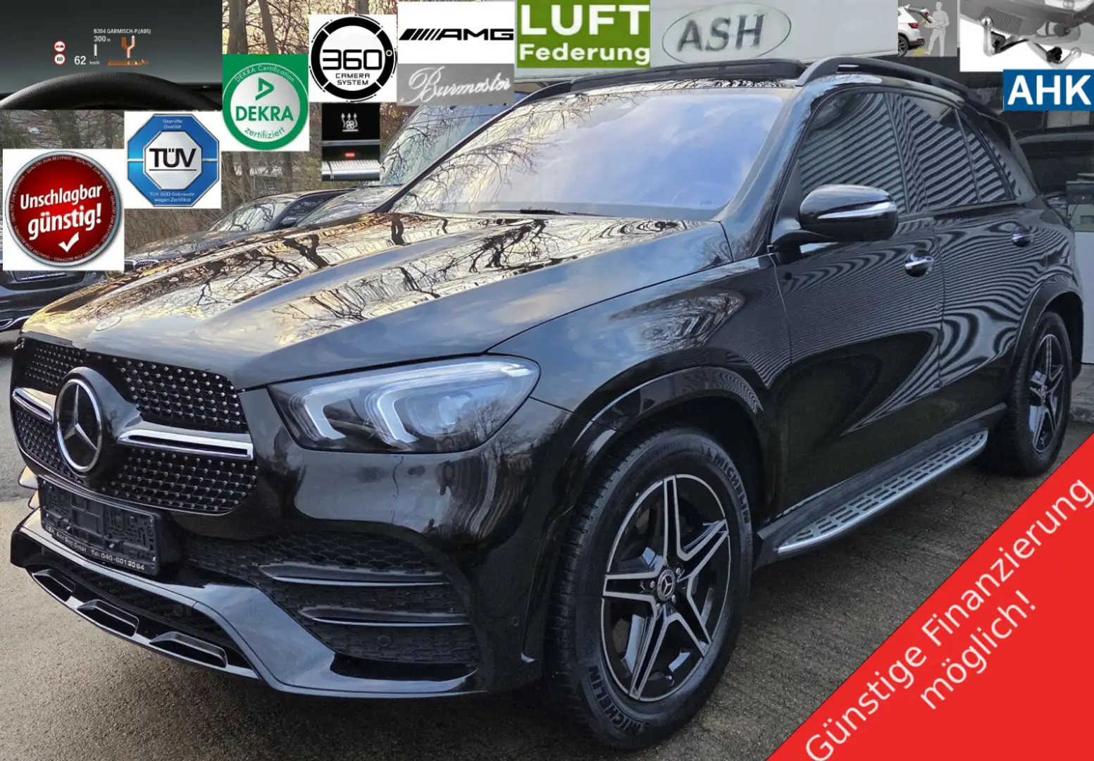 Mercedes-Benz GLE 350 de AMG.Pan.Nappa.Mem.Sz-Lüft.Airmat.AHK. Schwarz - 1