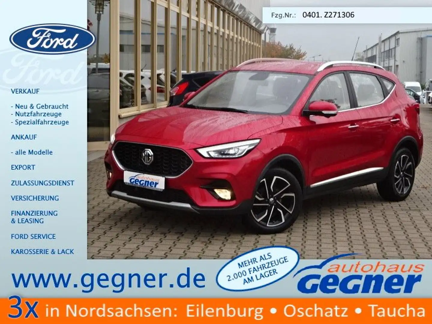MG ZS 106PS Luxury Leder LED Klima Navi Rot - 1