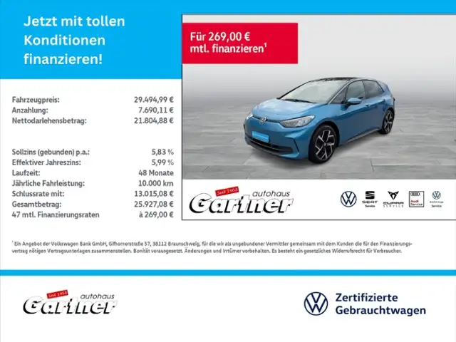 Volkswagen ID.3 PRO 58kWh NAVI REAR VIEW ERGO ACTIVE ACC LED SHZG