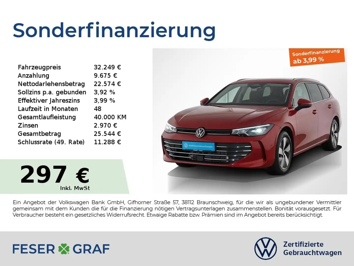 Volkswagen Passat Variant 1.5eTSI Business AHK ACC LED Navi Rot - 1