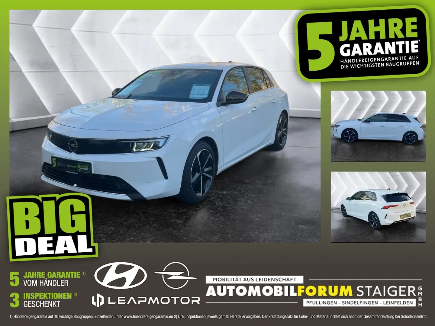 Opel Astra L 1.2 Turbo Elegance Matrix 2xKlima AUT LM Blanc - 1