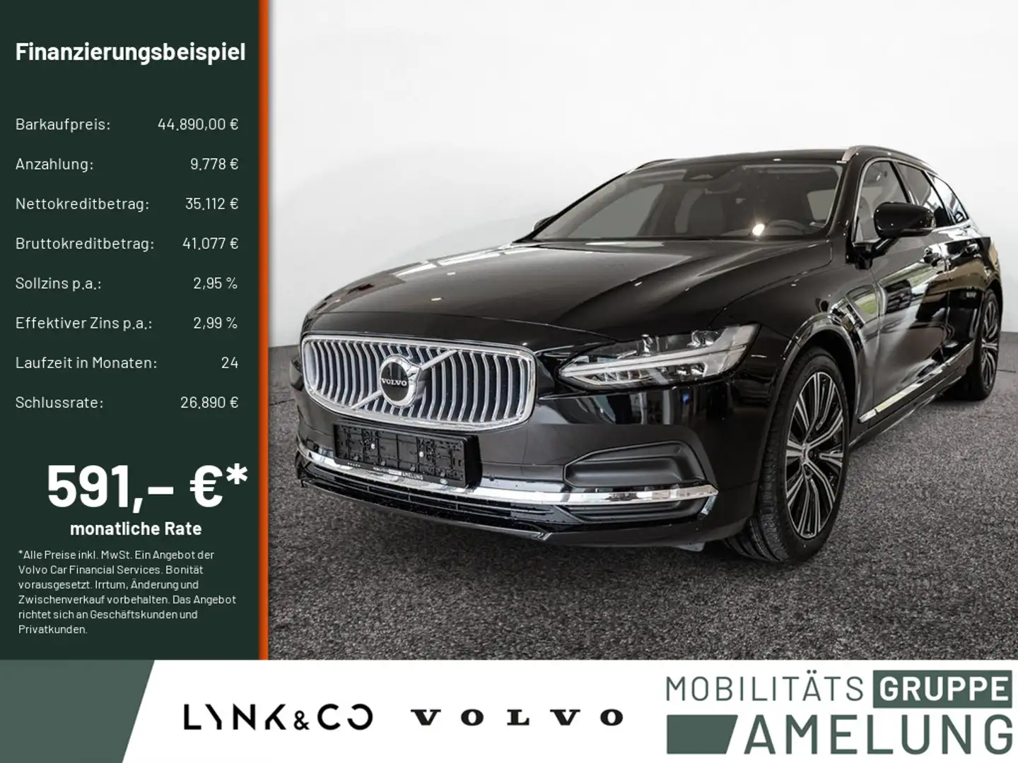 Volvo V90 B4 Plus Bright LEDER KAMERA H/K NAVI LED Schwarz - 1