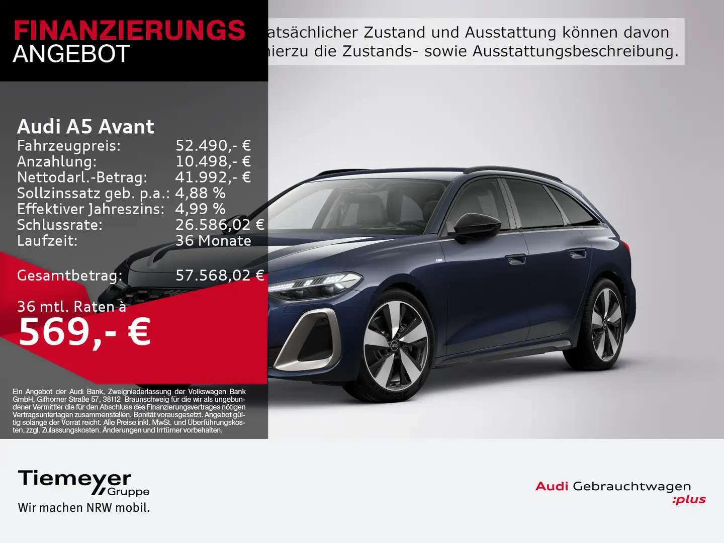 Audi A5 TDI S LINE EDITION ONE LM19 LEDER AHK B Blau - 1