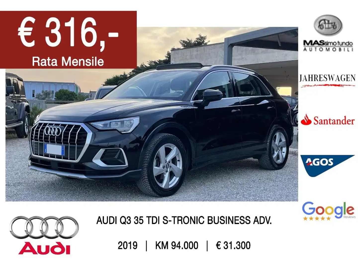 Audi Q3 35 TDI S tronic Business Advanced Zwart - 1