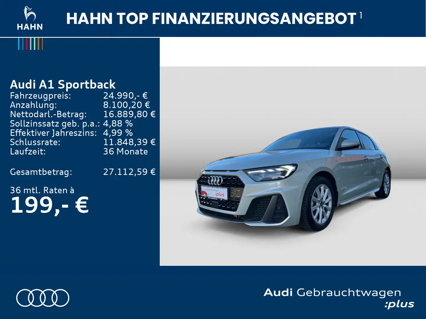 Audi A1 25 TFSI S tronic S line LED CarPlay Grijs - 2