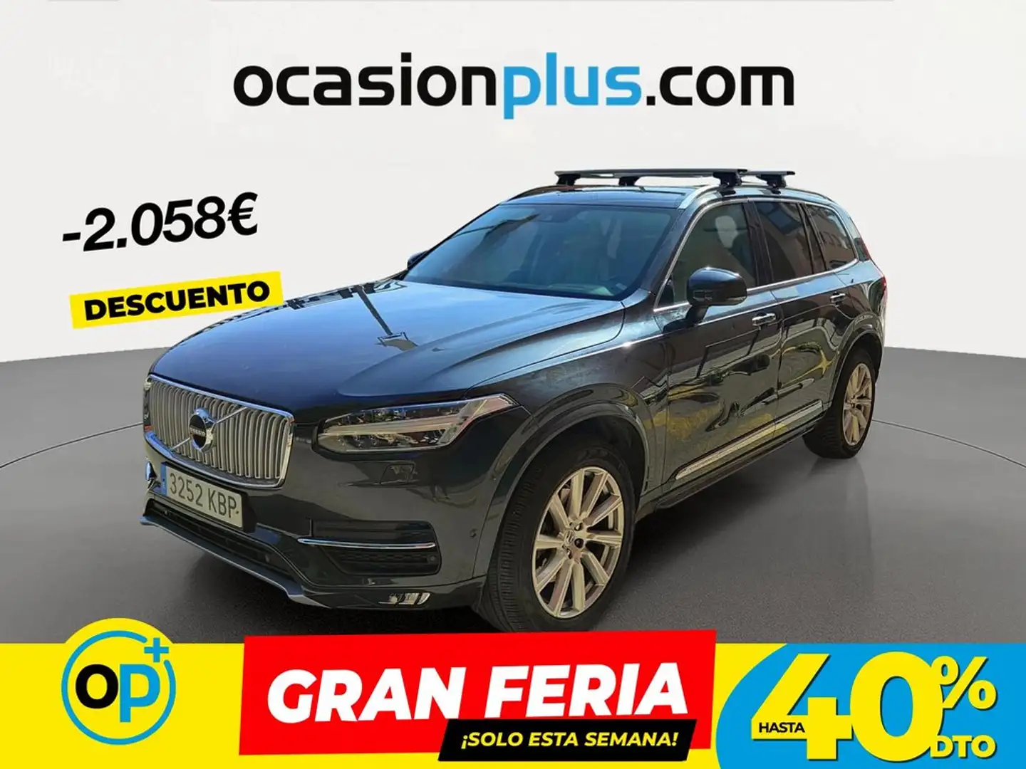 Volvo XC90 D5 Inscription AWD 235 Aut. Gris - 1