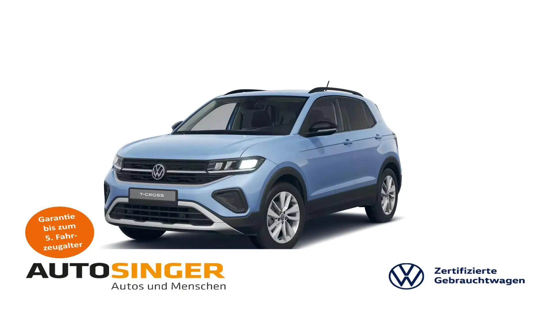 Volkswagen T-Cross Goal 1.0 TSI *LED*ACC*R-CAM*SHZ*ALU*TEL* Blau - 1