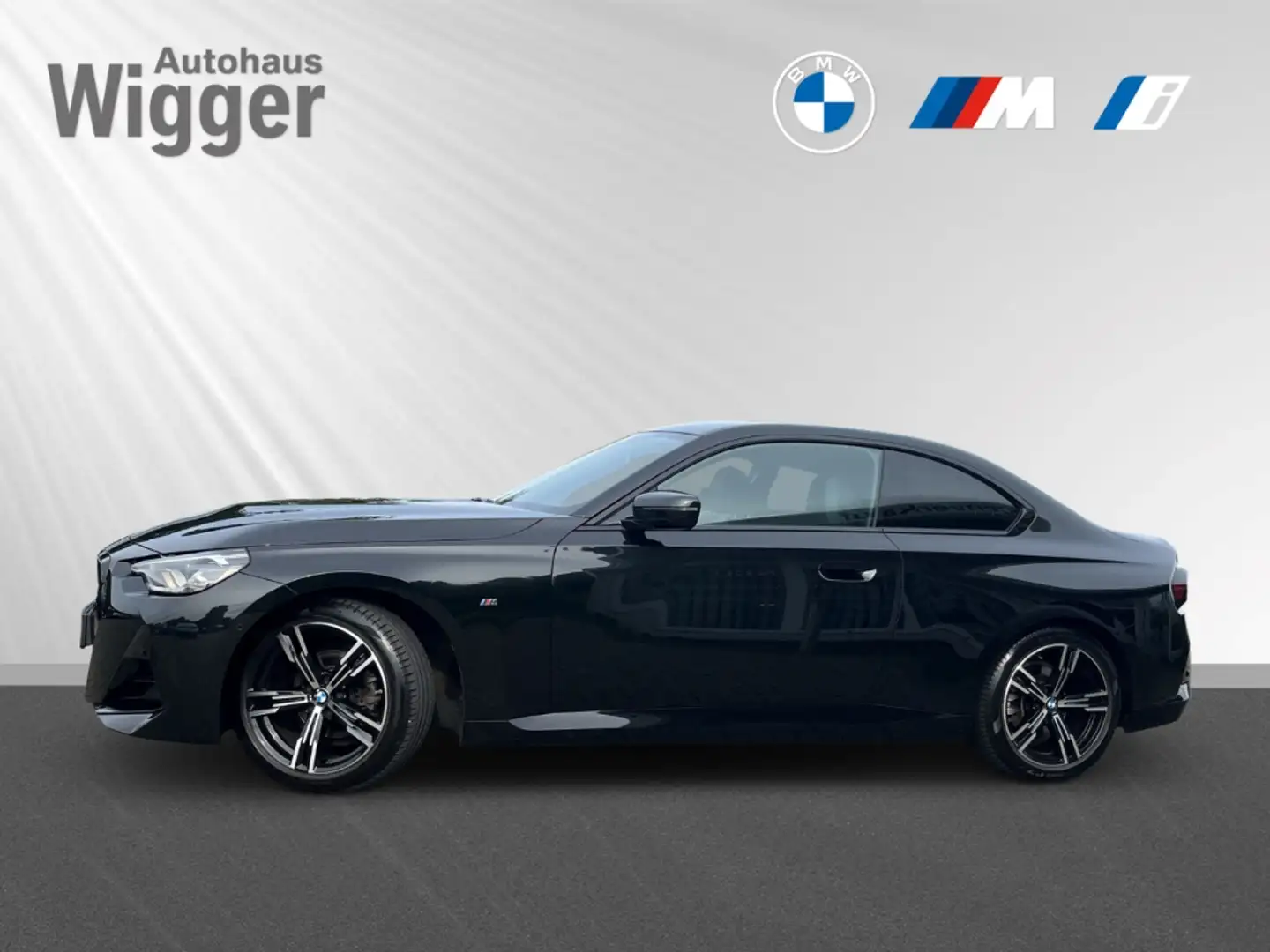 BMW 218 i M Sport Coupe/Navi/HarmanKardon/LED/ACC Schwarz - 2