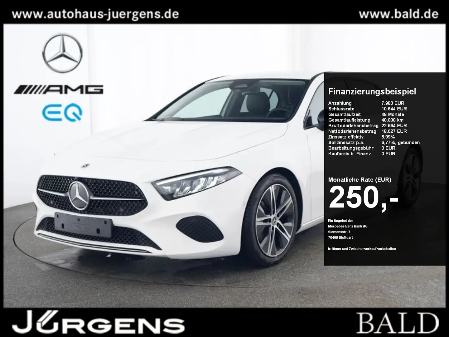 Mercedes-Benz A 180 Progressive/LED/Cam/Night/Winter/Mopf/18' Bianco - 1