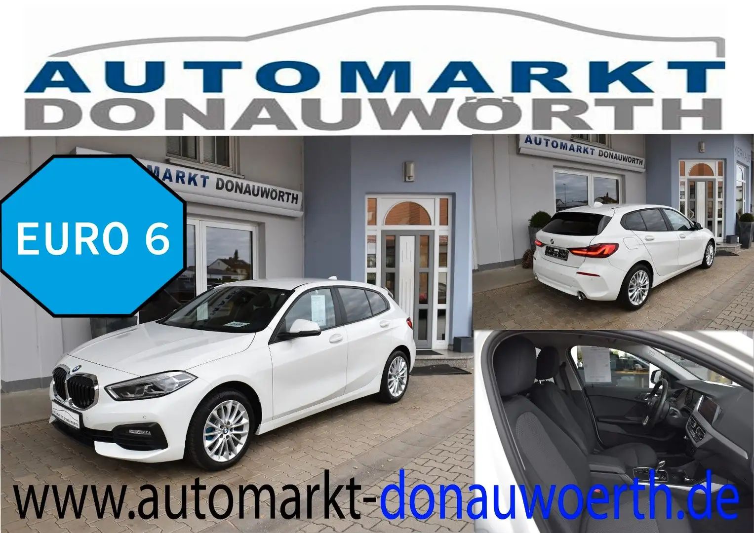 BMW 118 d Aut. Advantage LED AHK Klimaaut. LM Sitzhzg Blanc - 1