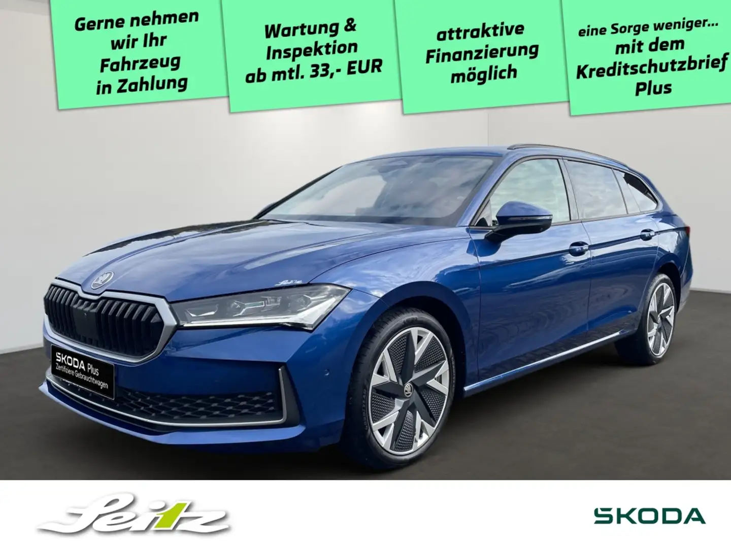 Skoda Superb Combi 2.0 TDI 4x4 Selection *AHK*MATRIX*NAVI* Blau - 1