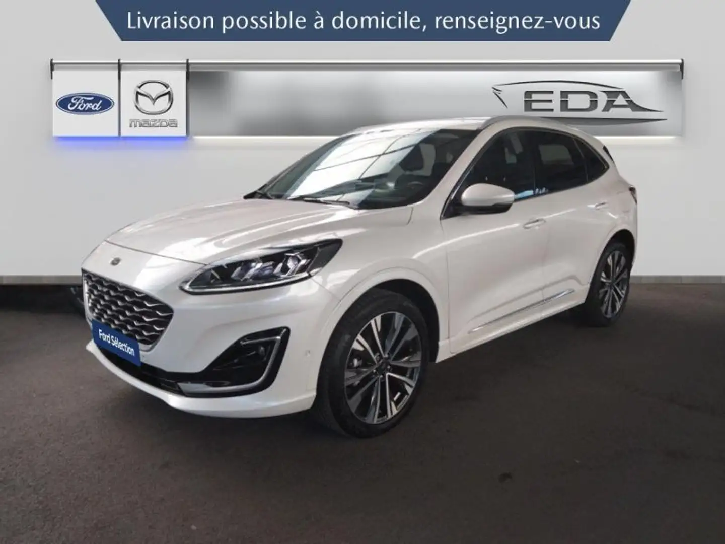 Ford Kuga 2.5 Duratec 190ch FHEV E85 Vignale BVA Weiß - 1