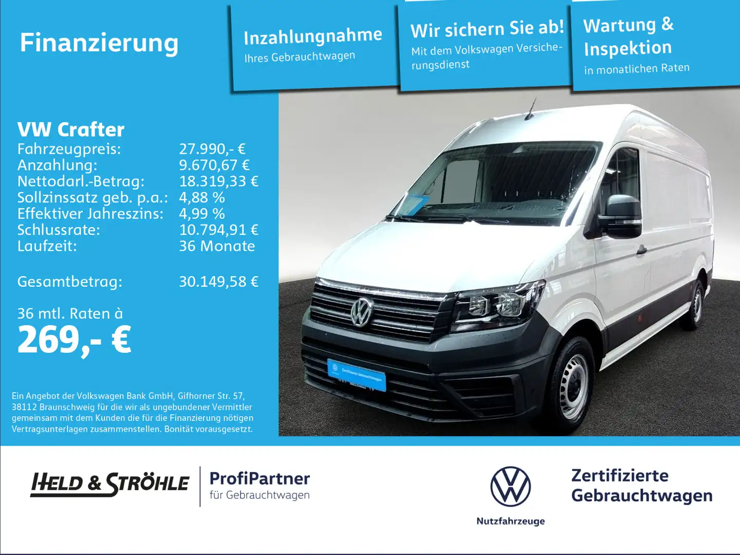 Volkswagen Crafter 35 2.0 TDI L2H2 FWD AHK KAM PDC Blanco - 1