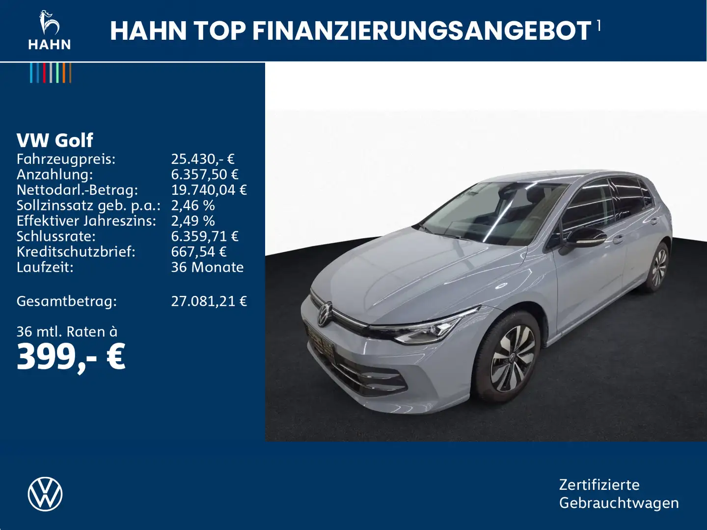 Volkswagen Golf VIII 1.5TSI Goal LED Navi AHK ACC Sitzh APP Grau - 2