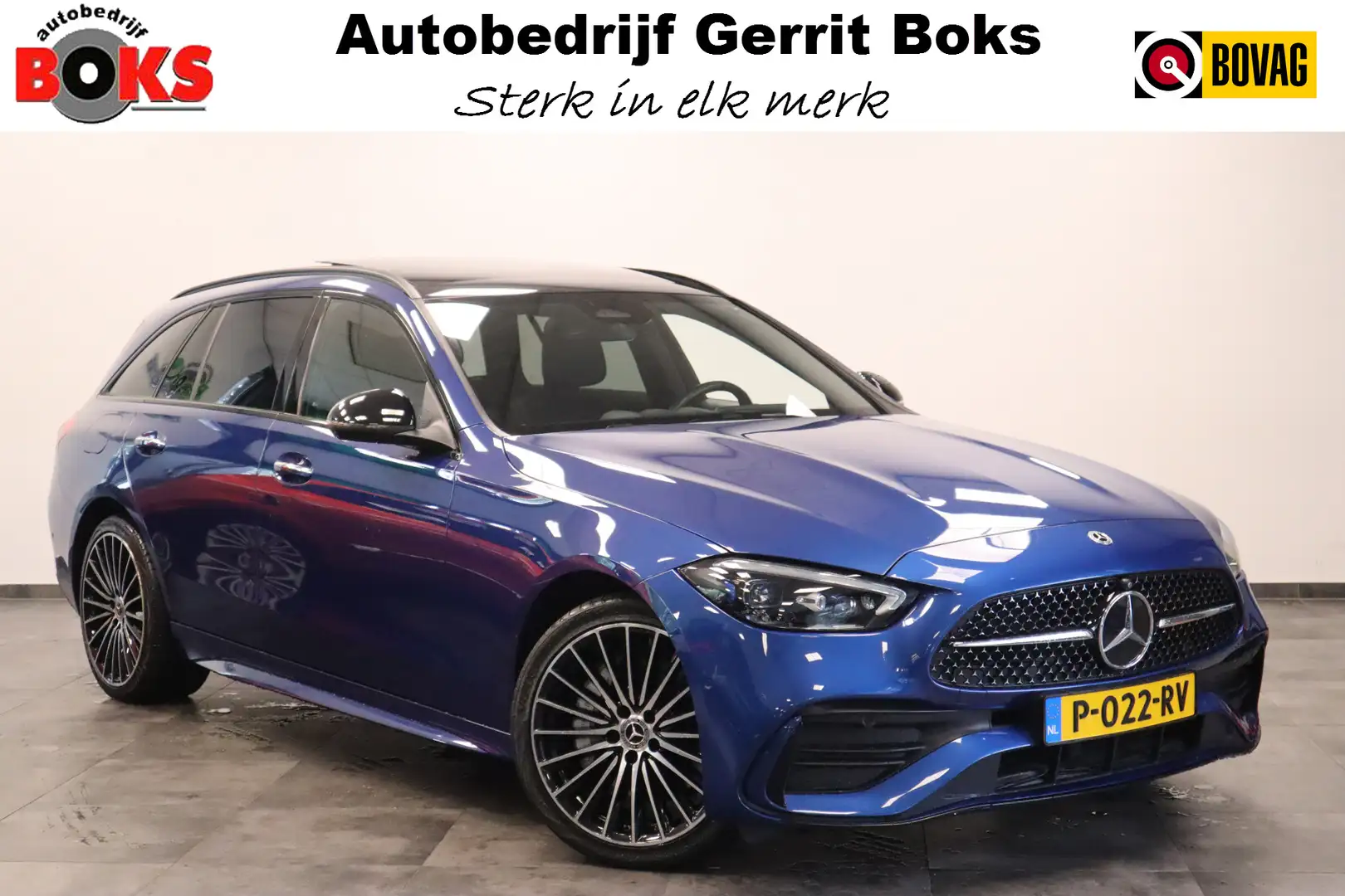 Mercedes-Benz C 300 Estate e AMG Line Panorama Memorie Stoelen Sfeerve Blauw - 1