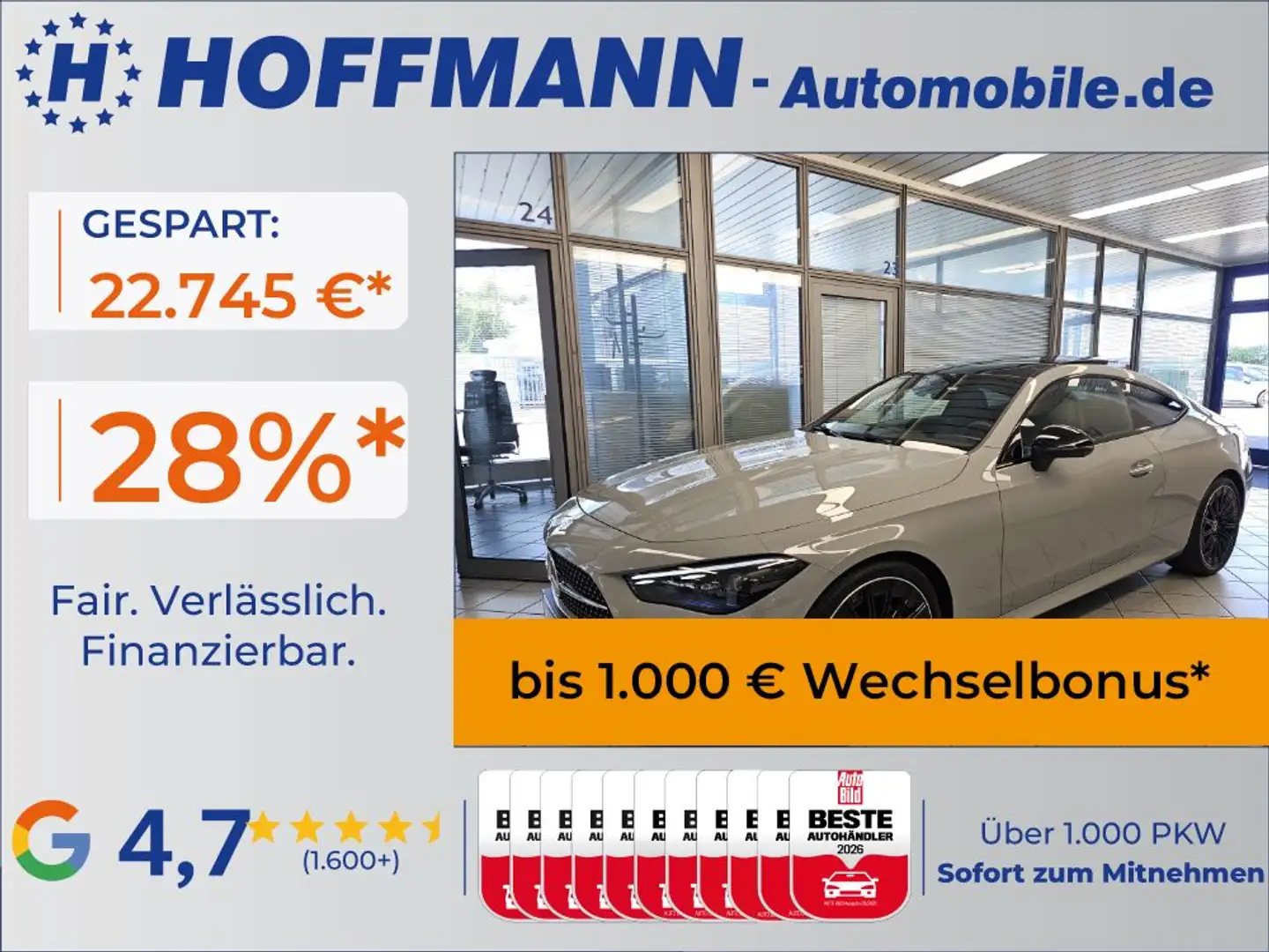 Mercedes-Benz CLE 300 AMG Premium + 4M, Pano, 360Grad, Burme Grau - 1