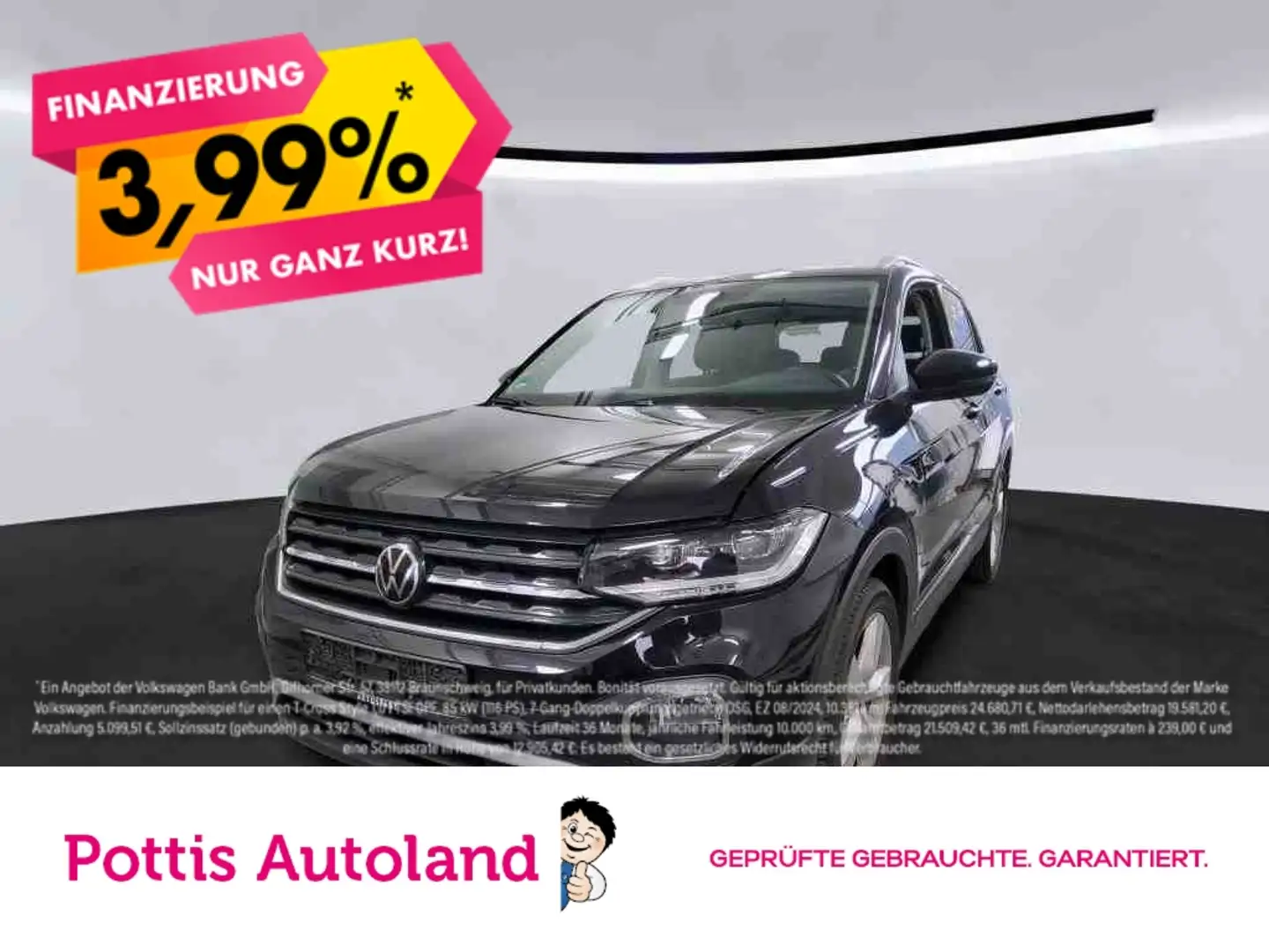 Volkswagen T-Cross 1.0 TSI DSG STYLE KAMERA PDC SITZHZG LED Schwarz - 1