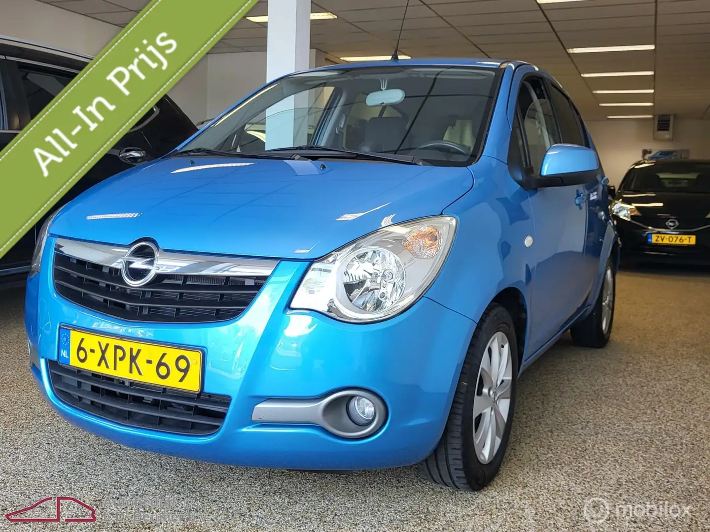 Opel Agila 1.0 5drs Blitz *NL, AIRCO, RIJKLAARPRIJS!* Kék - 1