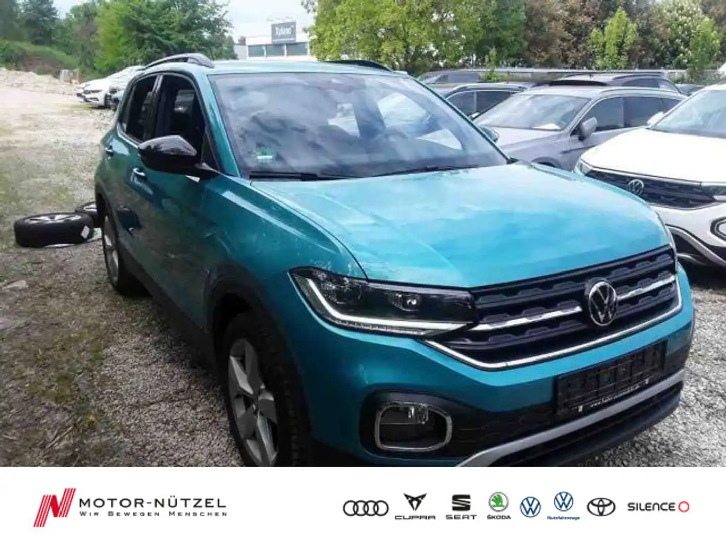 Volkswagen T-Cross 1.0 TSI DSG ACTIVE LED+NAV+AHK+DAB+BEATS Blau - 1