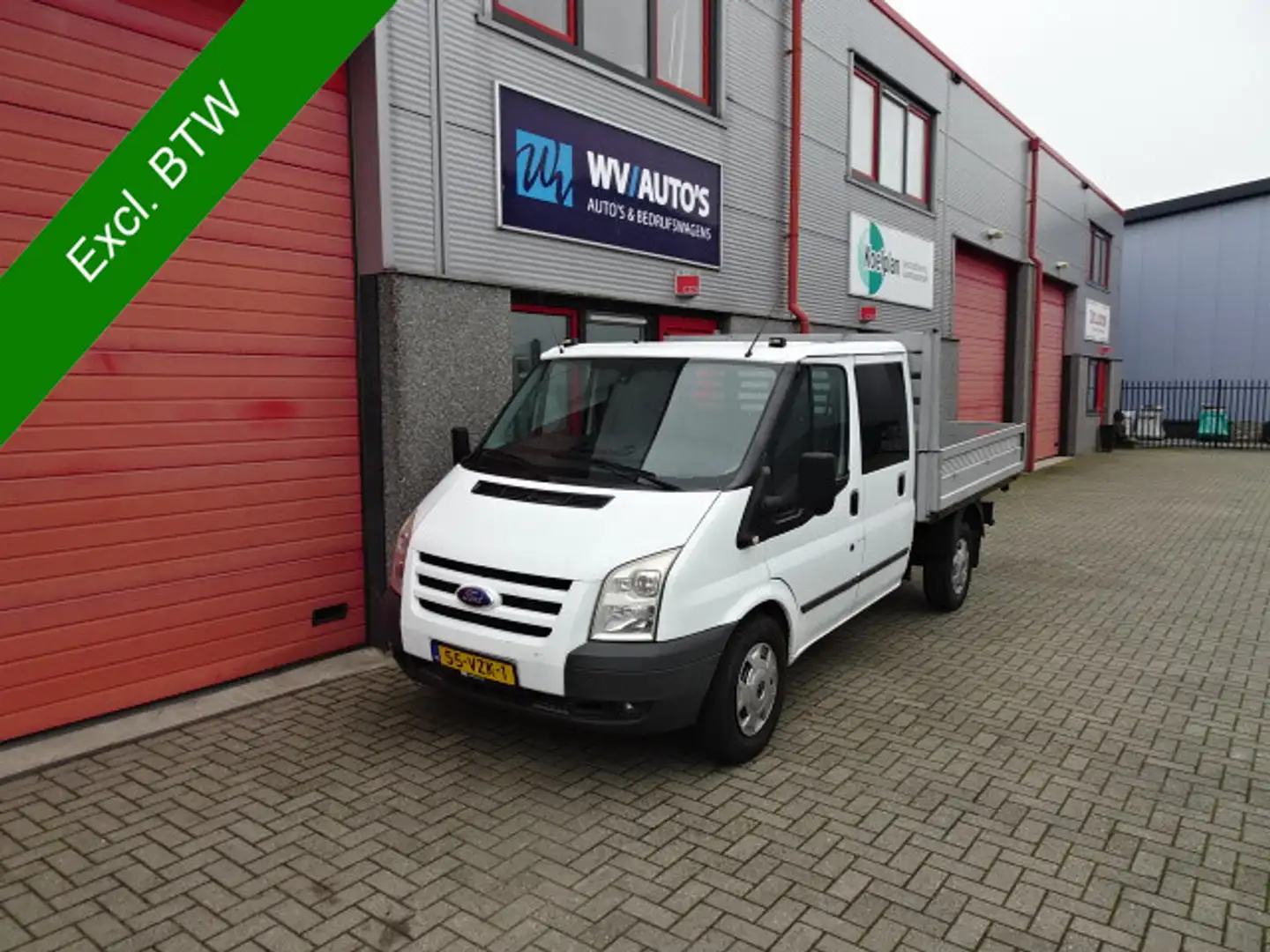 Ford Transit 330M 2.4 TDCI DC open laadbak airco 181103 km !!!! Wit - 1
