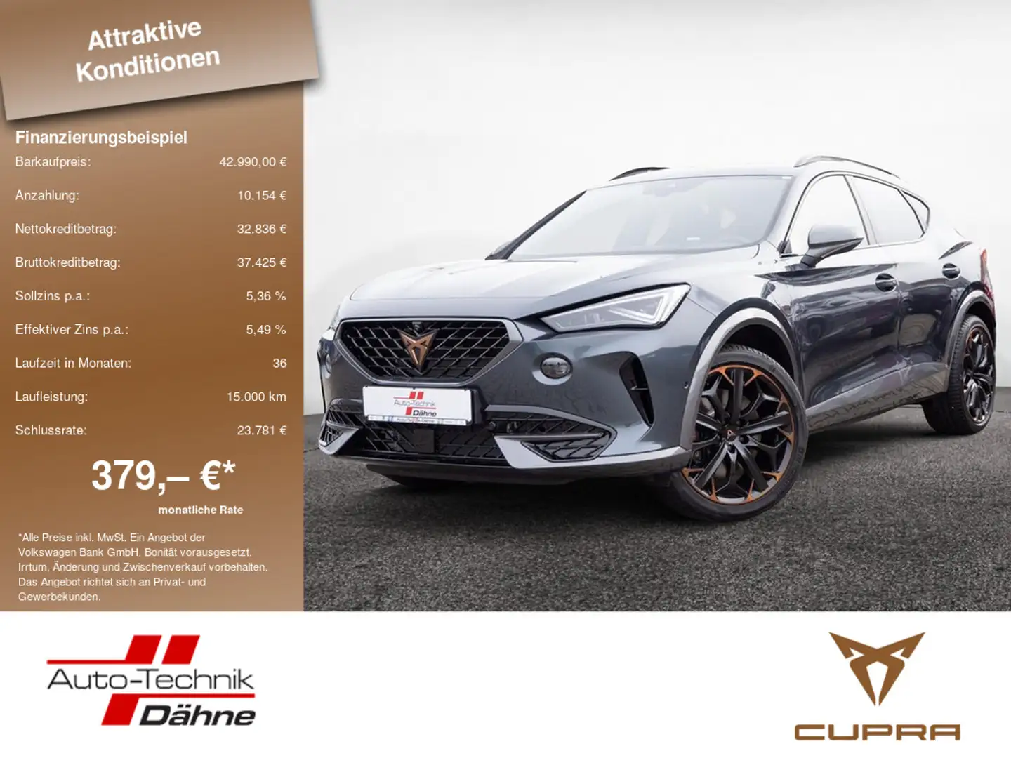 CUPRA Formentor 1.4 TSI VZ e-HYBRID MATRIX-LED 360° Gris - 1