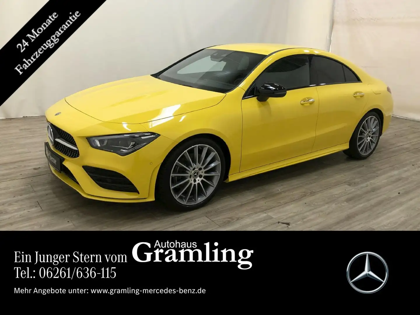 Mercedes-Benz CLA 220 d AMG *NIGHT*Leder*AHK*Kamera*MULTIBEAM* Żółty - 1