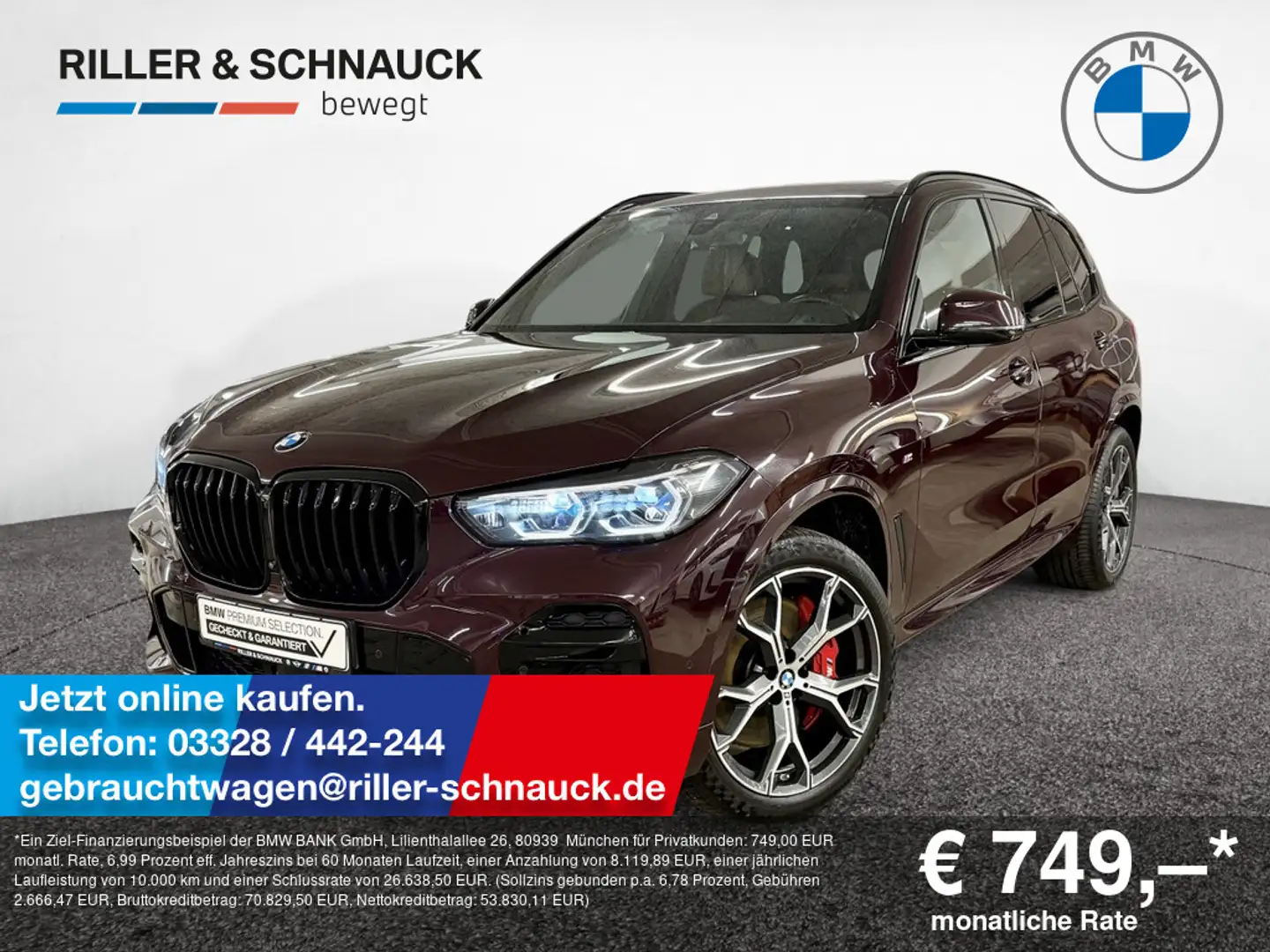 BMW X5 xDrive 40d M Sport 360°+LASER+PANO+B&W+AHK Violett - 1