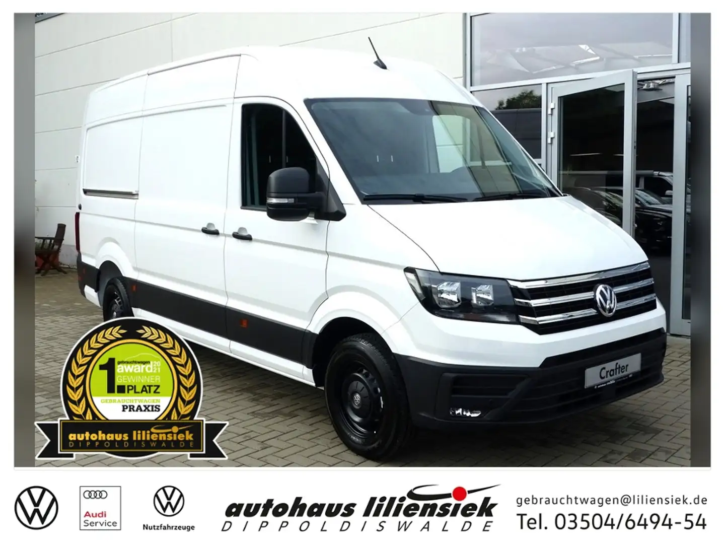 Volkswagen Crafter 35 Kasten 2.0 TDI MR  *AHK*PDC*ZV*Klima* Wit - 1