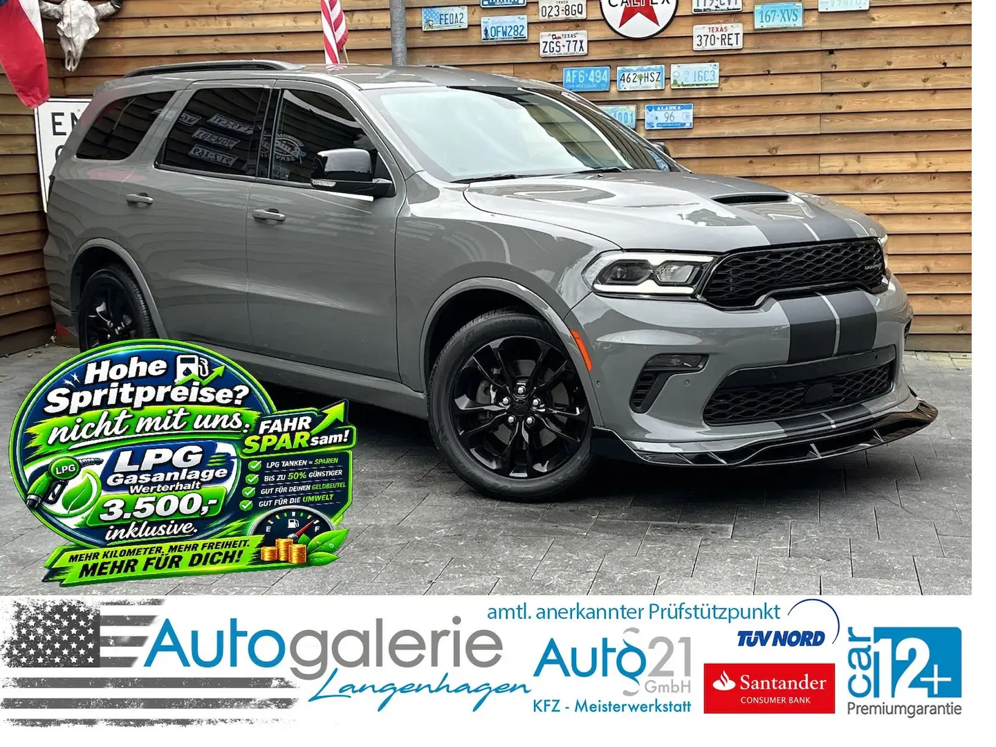 Dodge Durango 5,7L V8 BLACKTOP R/T 6 S. LPG H&R Grau - 1