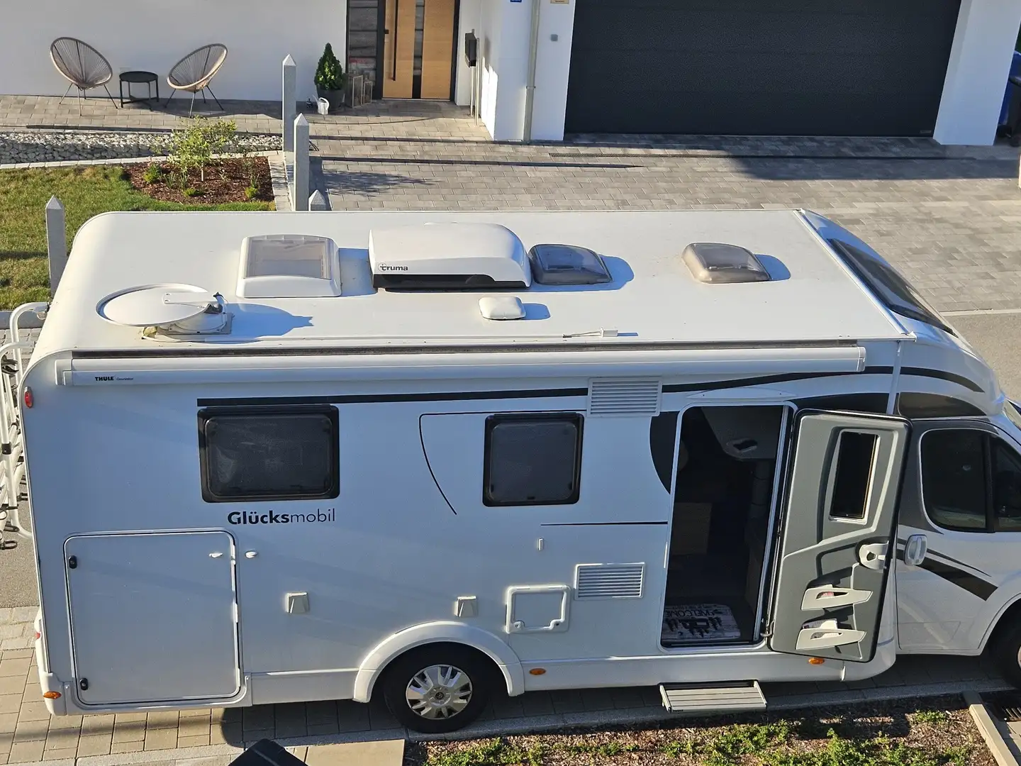 Caravans-Wohnm Dethleffs Glücksmobil 7,4 Meter Blanc - 2
