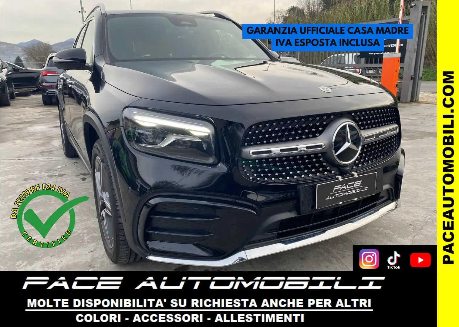 Mercedes-Benz GLB 220 4 MATIC AMG PREMIUM MBUX NIGHT BLACK PACK PDC NAVI Noir - 1