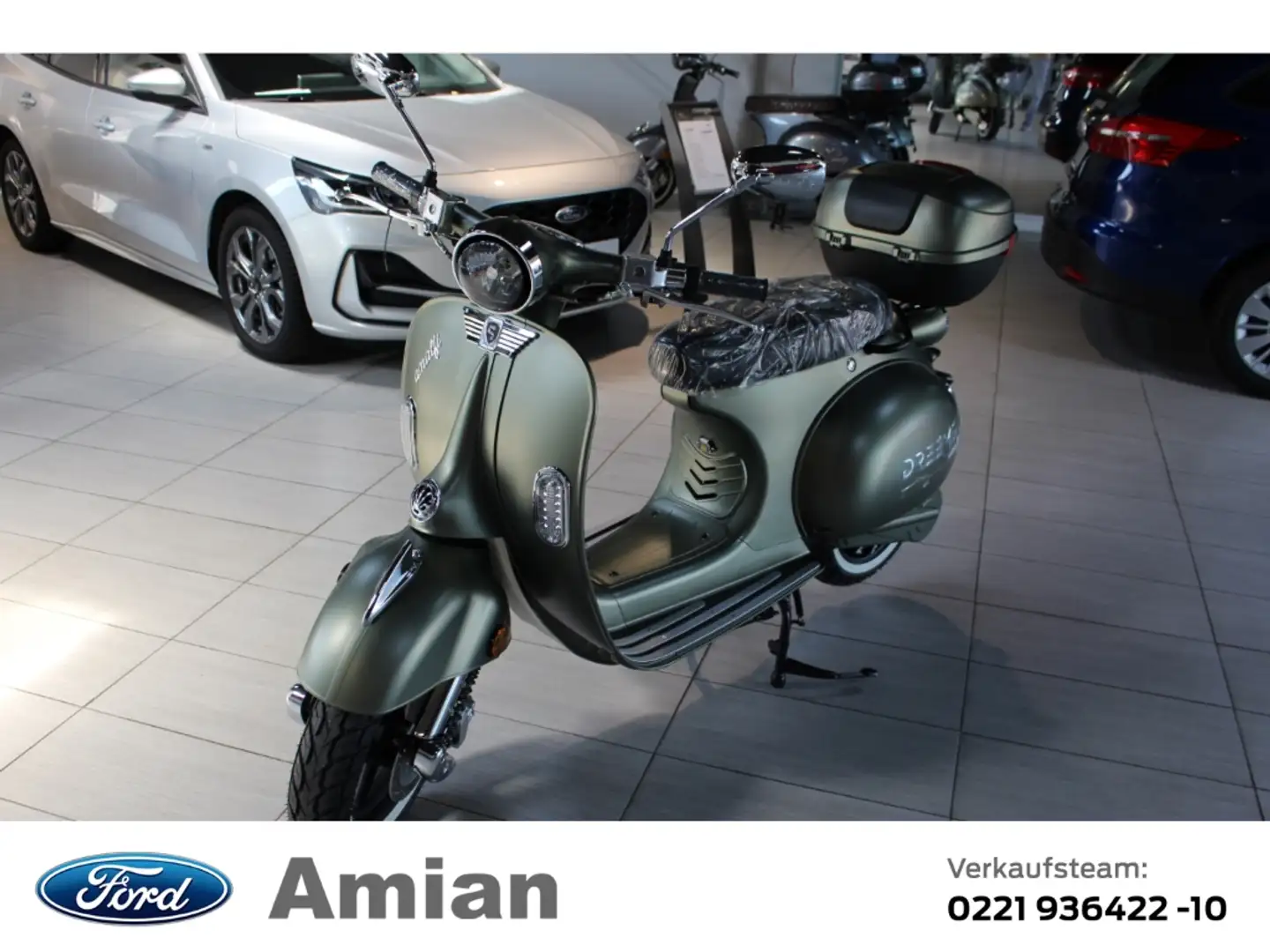 Dreems Amalfi S e-Roller 75km/h Alarm Gar. Grün - 1