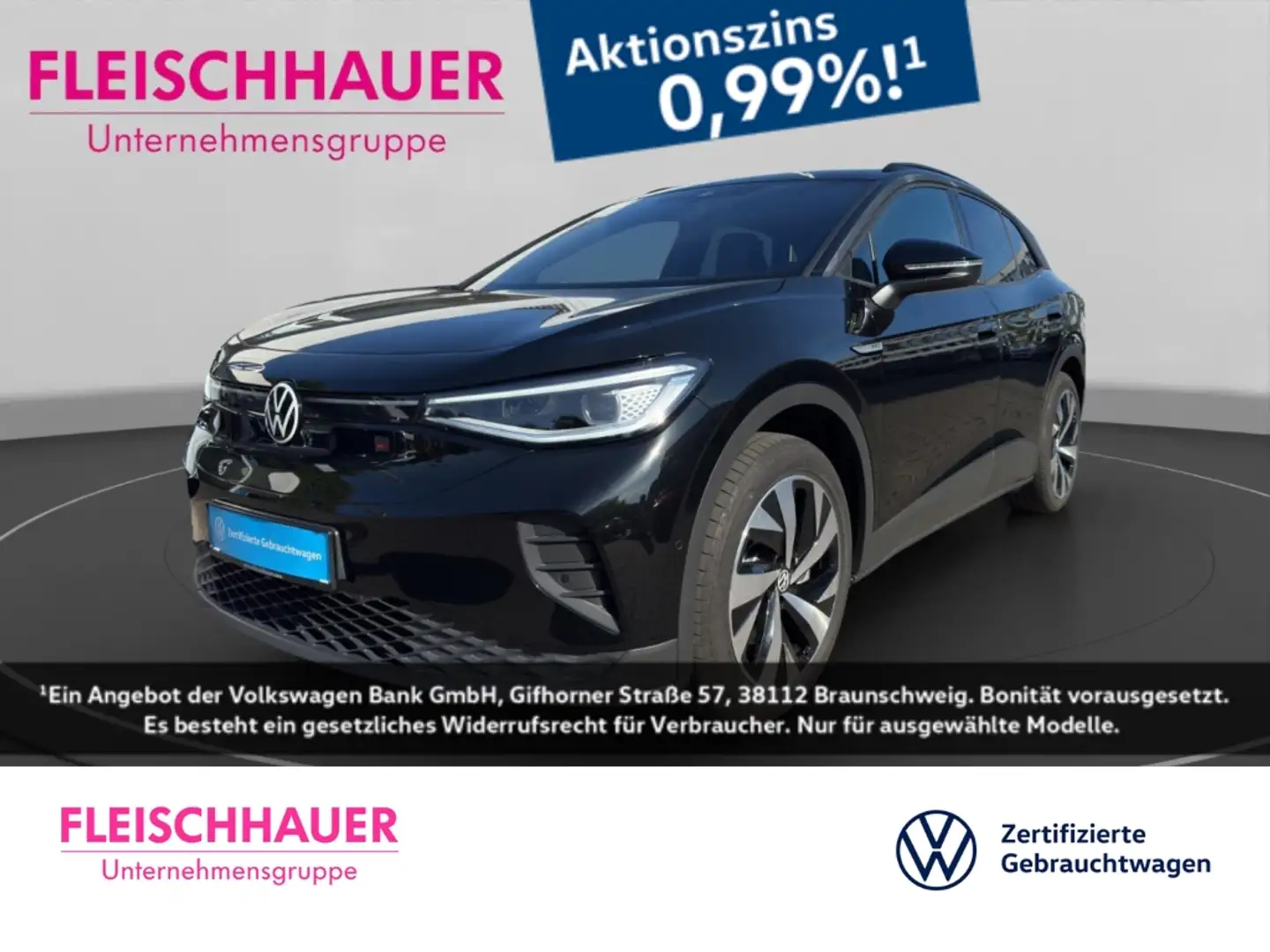 Volkswagen ID.4 Pro Performance MATRIX+AHK+ACC+RFK+NAVI+CARPLAY+SH Schwarz - 1