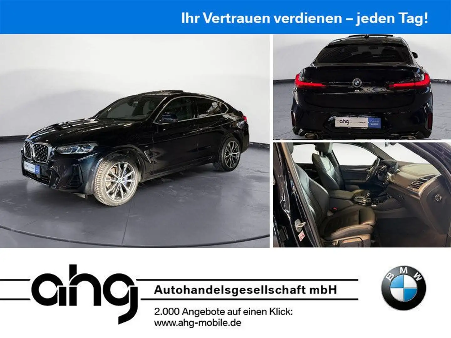 BMW X4 xDrive20d AT M Sport AHK Leder Panorama Schwarz - 1