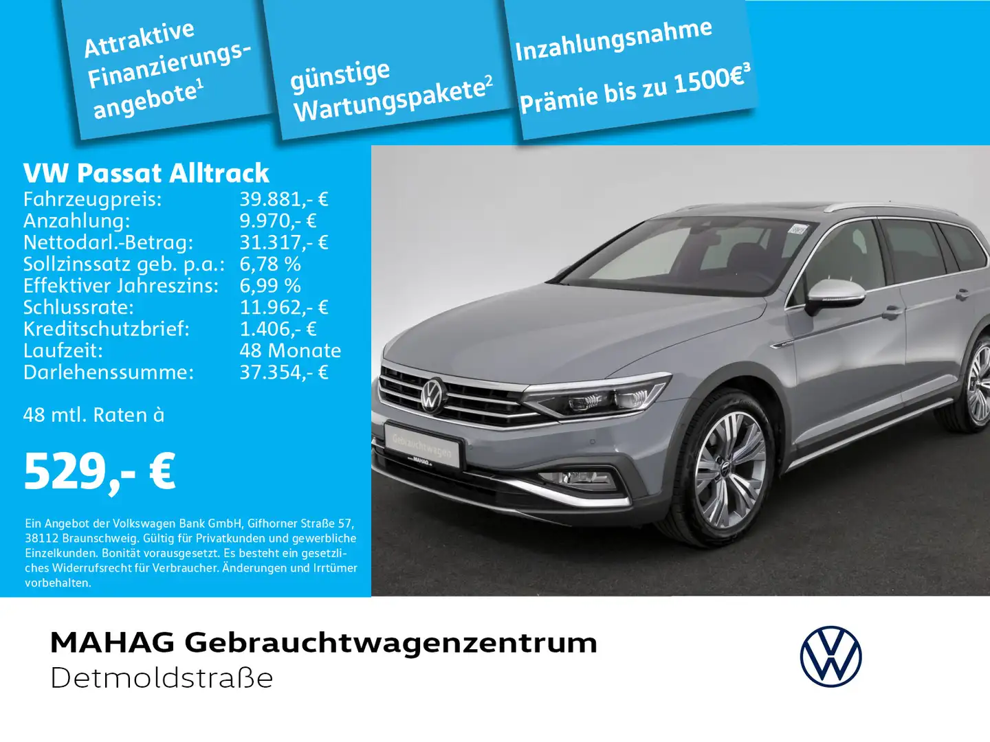 Volkswagen Passat Alltrack 2.0 TDI 4Mot AHK IQ.Light Navi P Šedá - 1
