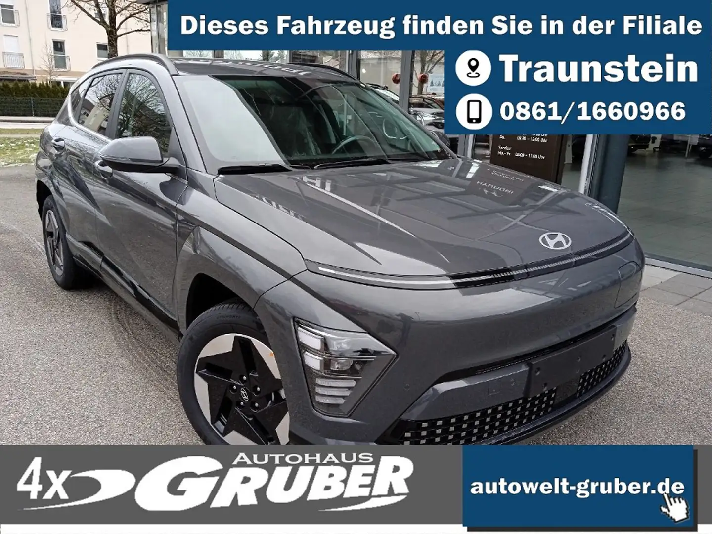 Hyundai KONA EV 48,4kWh TREND +  el. Heckklappe Gri - 1