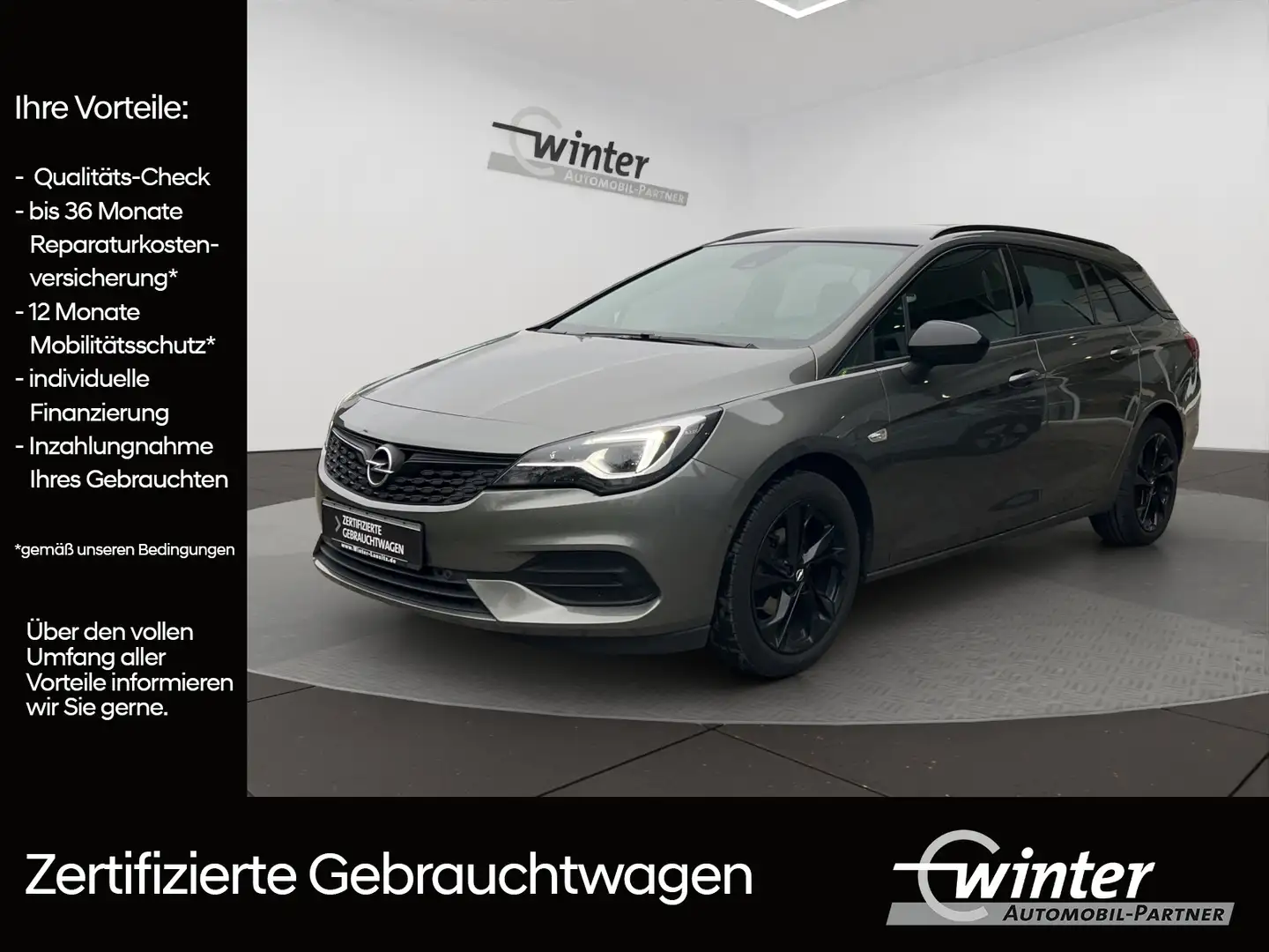 Opel Astra ST 1.4 AT Elegance LED/NAVI/LEDER/TEMPOMAT Grijs - 1