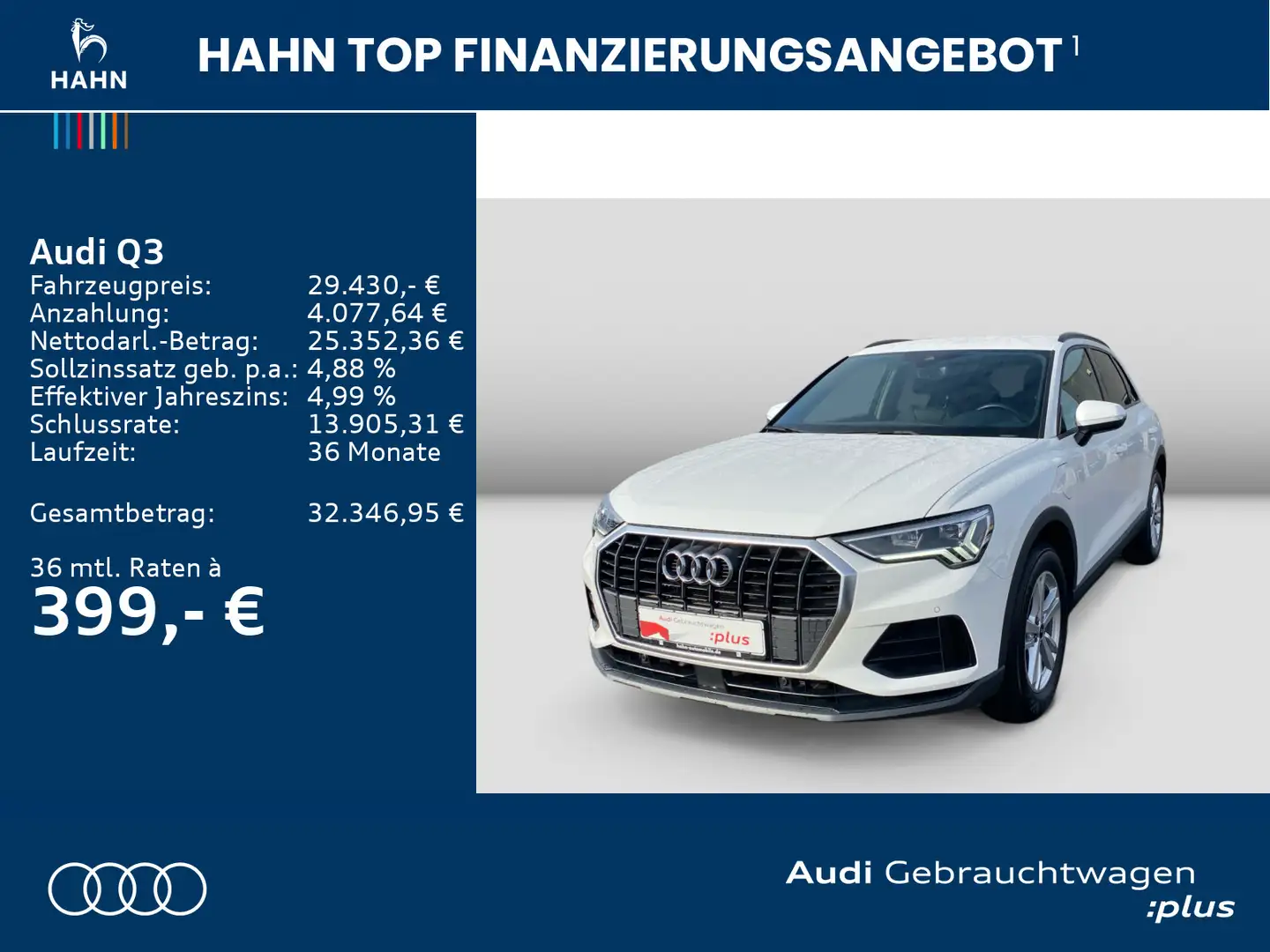 Audi Q3 45TFSIe S-tronic Virtual CAM ACC Weiß - 2