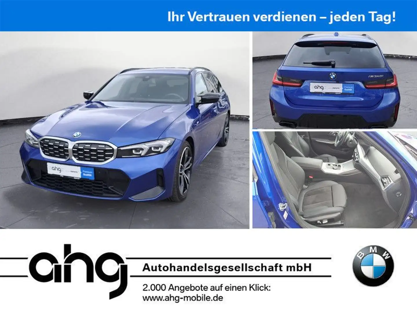 BMW 340 xDrive Touring Auto AHK, Rückfahrkam. Bleu - 1