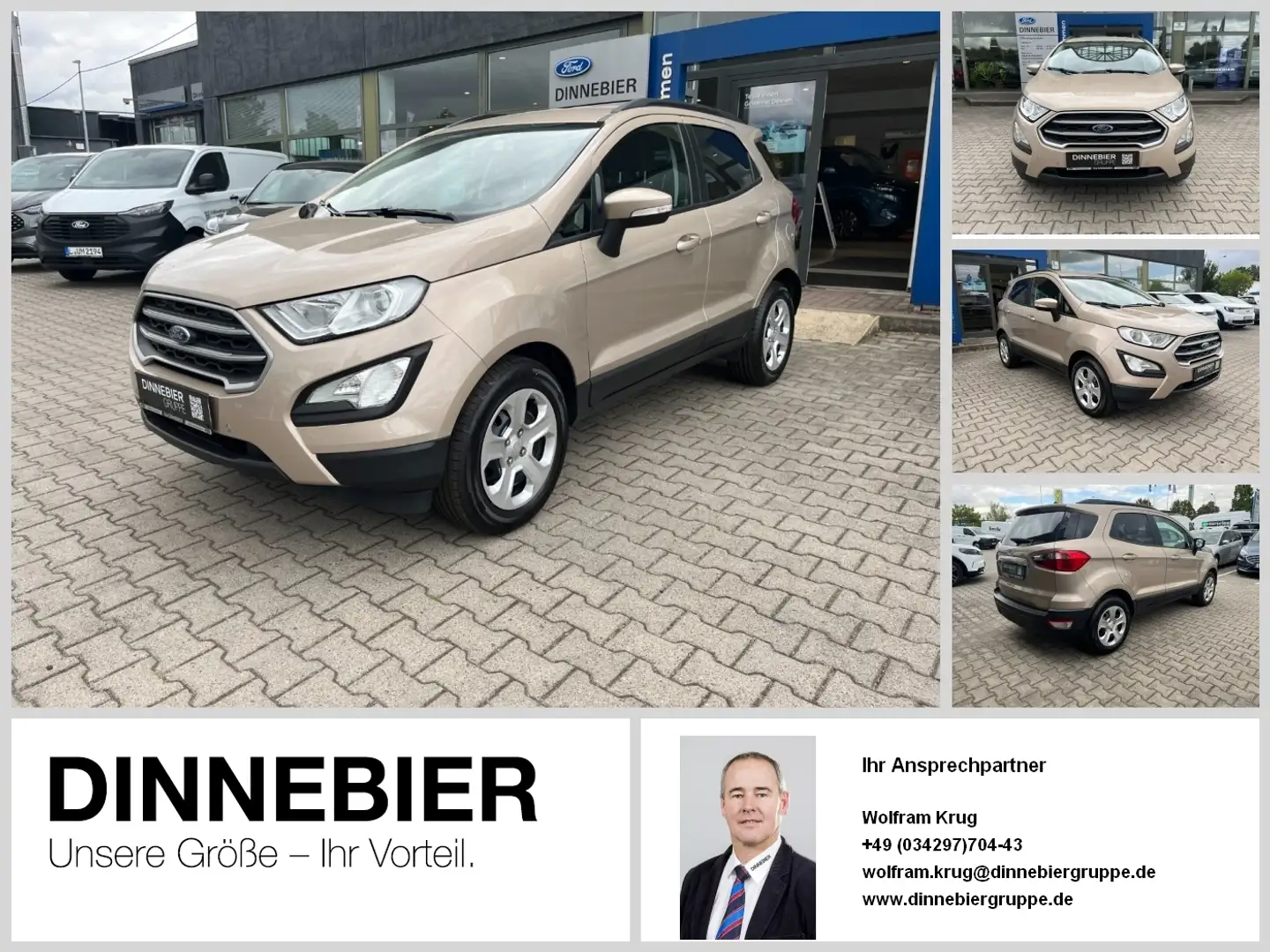 Ford EcoSport Cool&Connect AHK+Navi+Klima+Winterpaket Beige - 1
