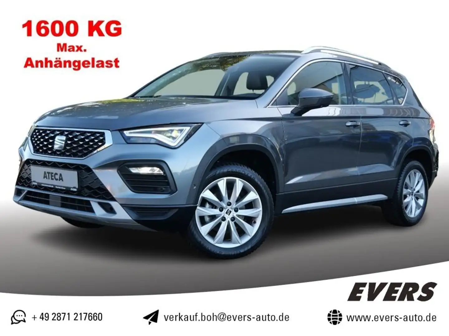 SEAT Ateca 1.5 TSI DSG X-PERIENCE AHK+NAVI+KAMERA+ACC Grijs - 1