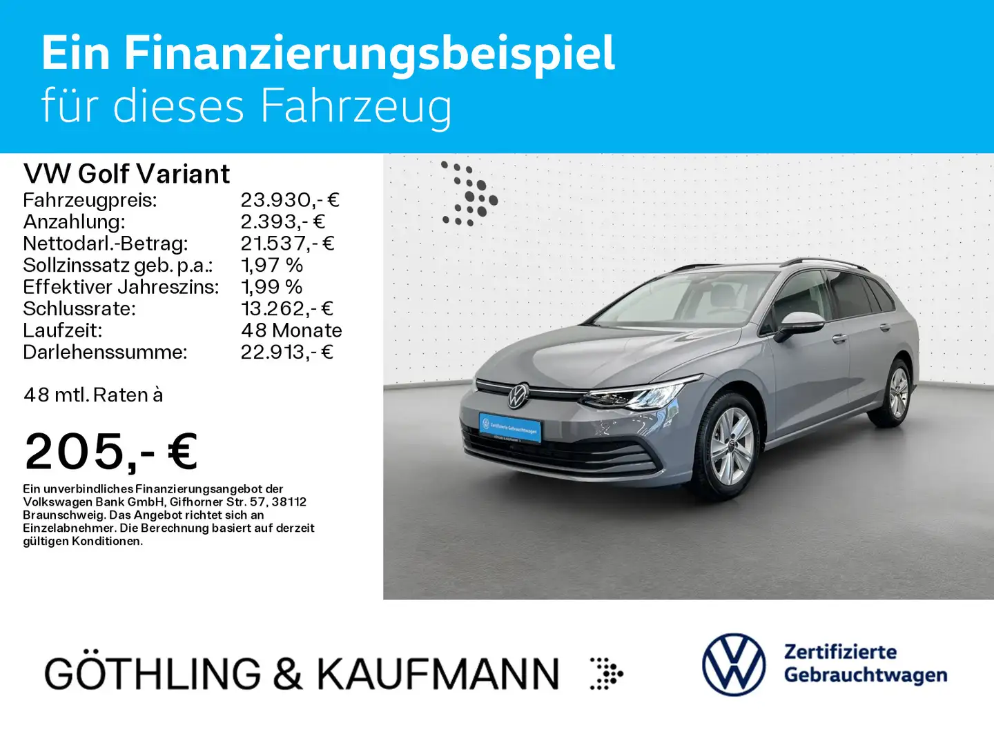 Volkswagen Golf Variant Life 1.0 TSI 81kW*NAVI*AHK*ASG*ACC* Grau - 2