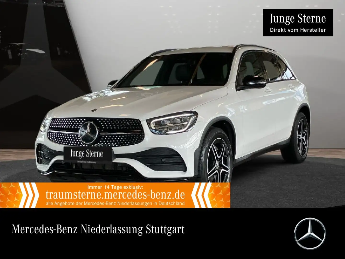 Mercedes-Benz GLC 200 4M AMG+NIGHT+AHK+LED+KAMERA+SPUR+TOTW+9G Blanc - 1