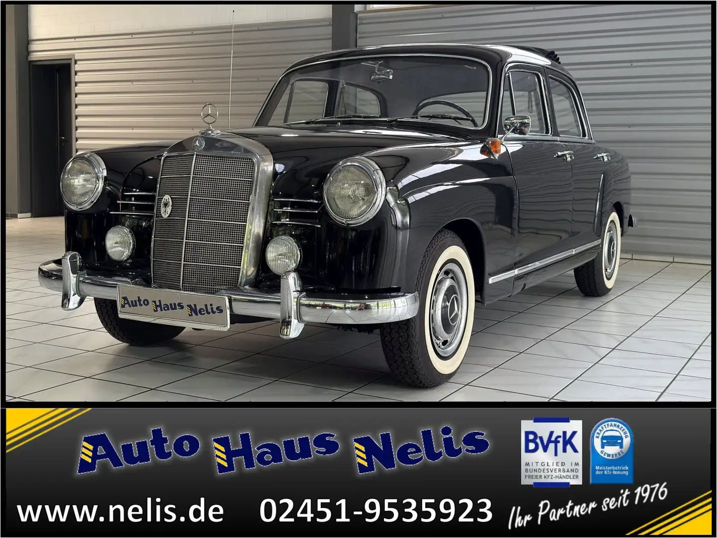 Mercedes-Benz 190 Ponton Faltdach Radio-Blaupunkt toller Zusta Black - 1