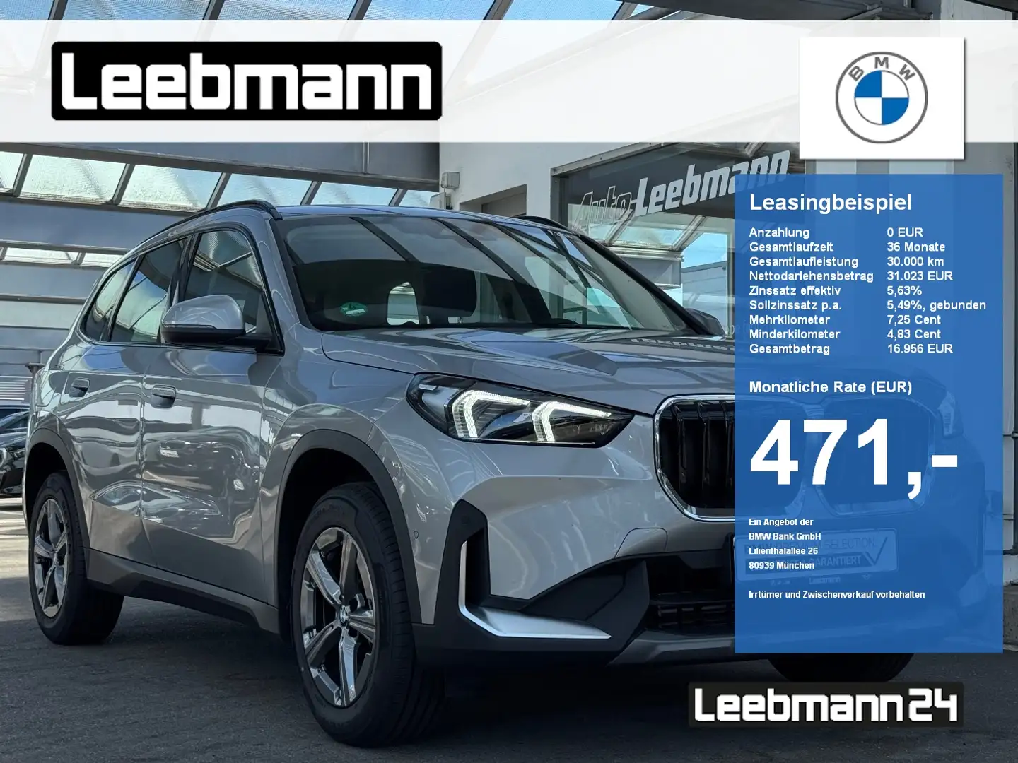 BMW X1 sDrive18i Anhängerkupplung/SportSitz/Premium Silber - 1