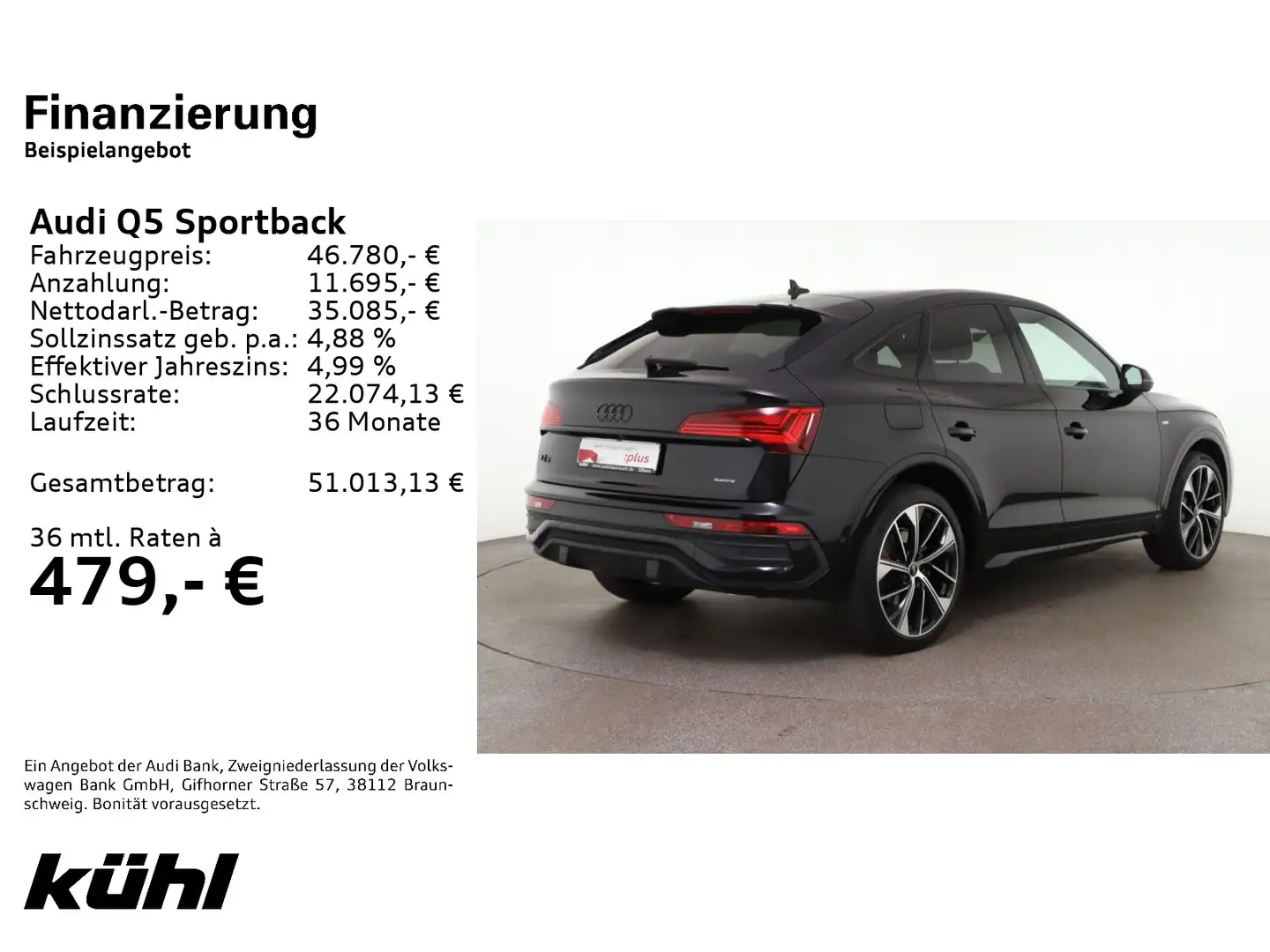 Audi Q5 55 TFSI e Q S tronic S line LED/Luf Schwarz - 2