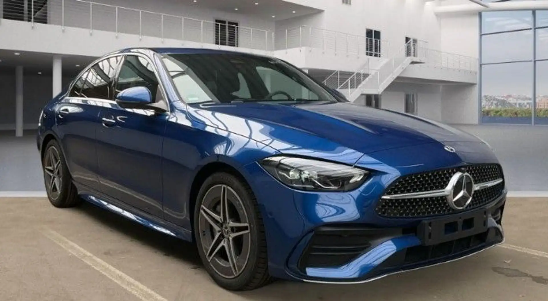 Mercedes-Benz C 180 AMG-Line Burmester Sound Blau - 2