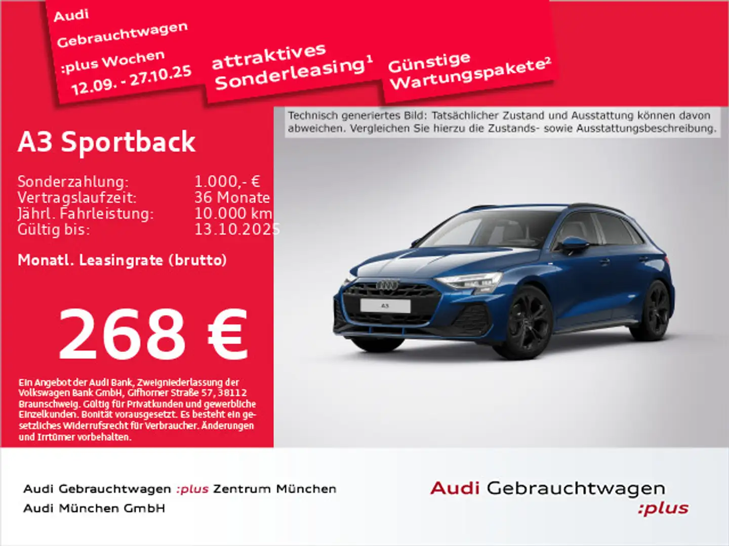 Audi A3 35 TFSI 2x S line HuD/SONOS/Navi+/M Blau - 1