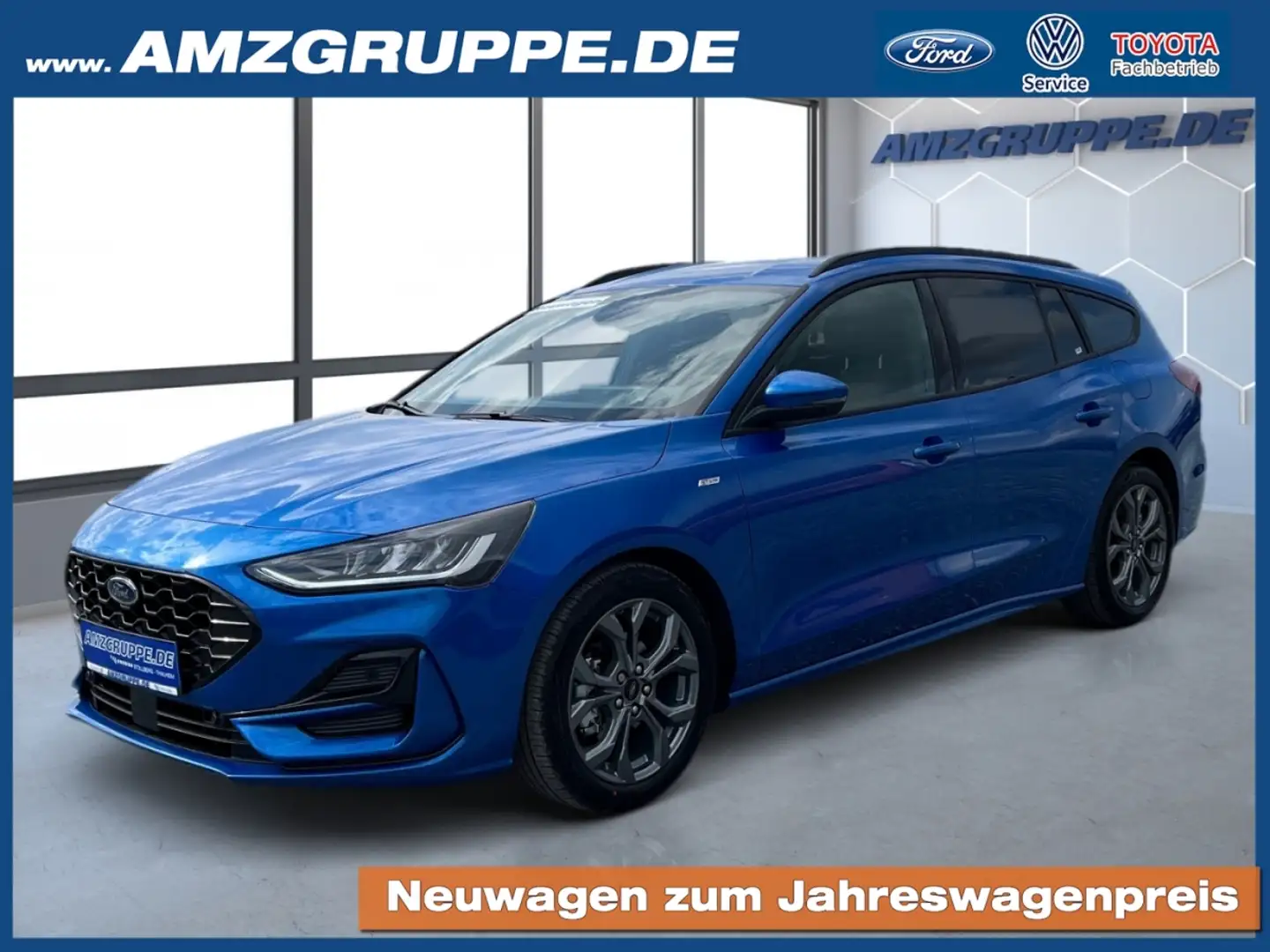 Ford Focus Turnier ST-Line X mHEV Aut. 4J.*Gar.+WinterPak Blau - 1