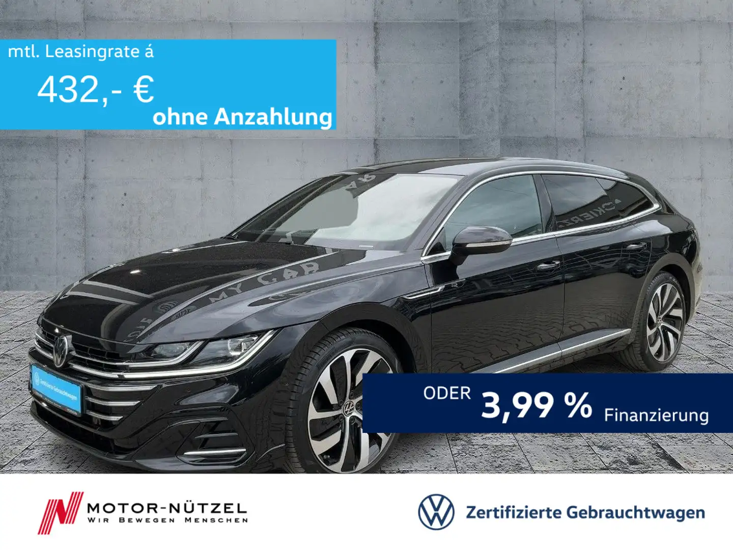 Volkswagen Arteon Arteon SB 2.0 TDI 4M DSG R-LINE 5JG+IQ+NAVI+AHK Noir - 1